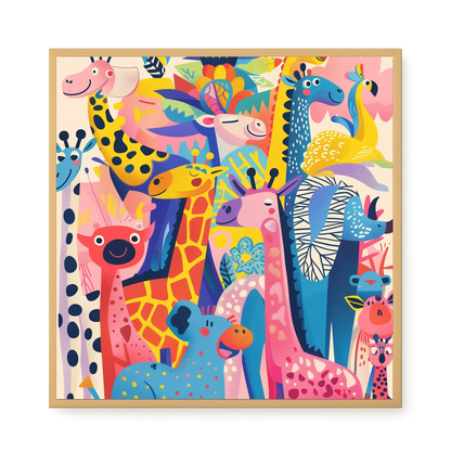 Colorful Animals Canvas Wall Art