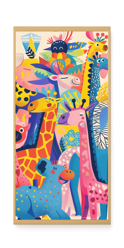 Colorful Animals Canvas Wall Art