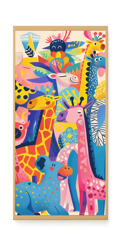 Colorful Animals Canvas Wall Art