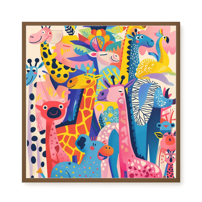 Colorful Animals Canvas Wall Art