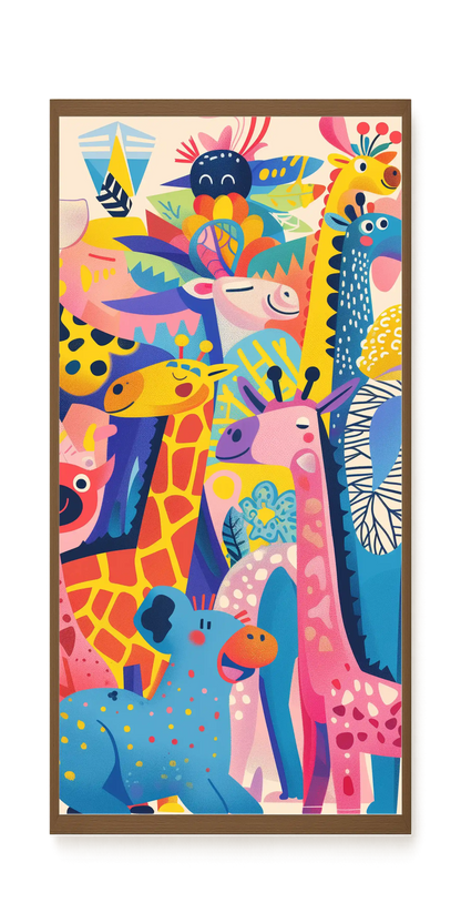 Colorful Animals Canvas Wall Art