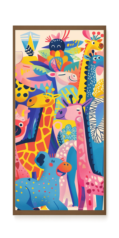Colorful Animals Canvas Wall Art