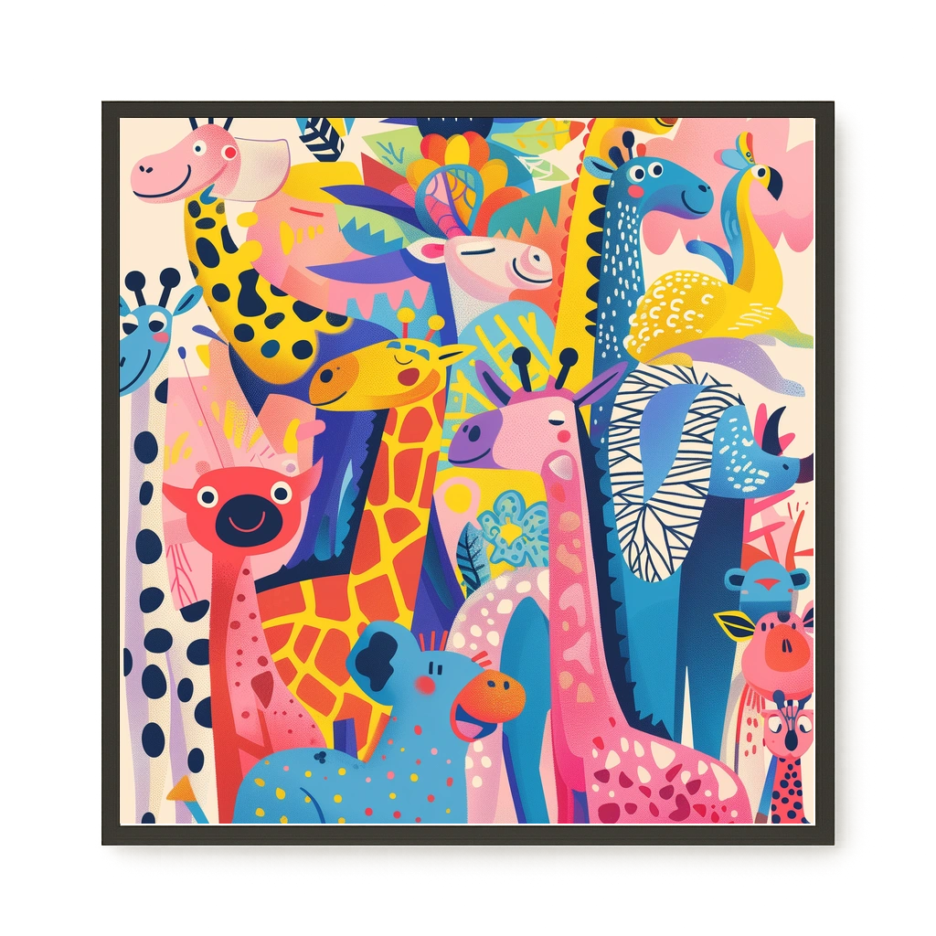 Colorful Animals Canvas Wall Art