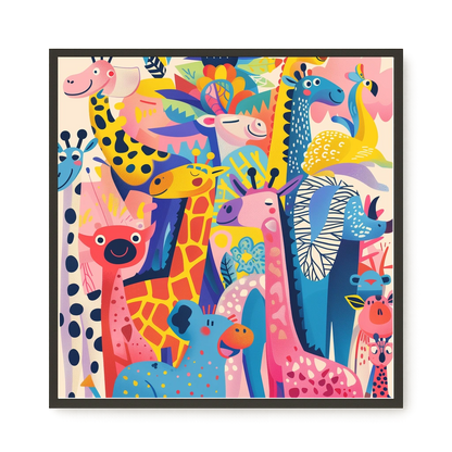 Colorful Animals Canvas Wall Art