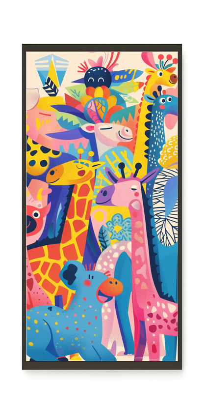 Colorful Animals Canvas Wall Art