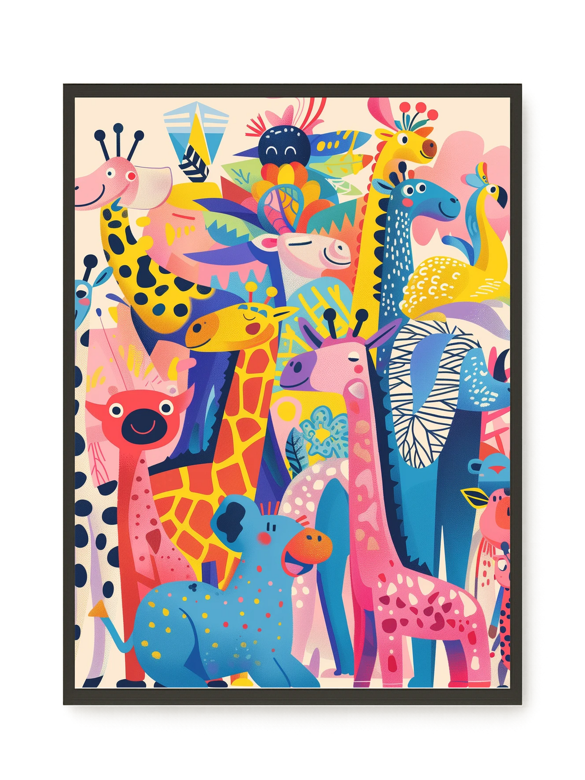 Colorful Animals Canvas Wall Art