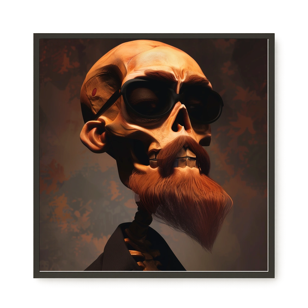 Realistic Skull Canvas Wall Art