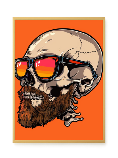 Sunglasses Skull Canvas Print