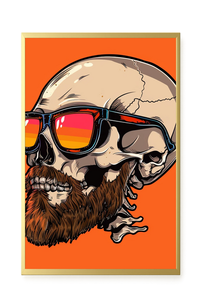 Sunglasses Skull Canvas Print