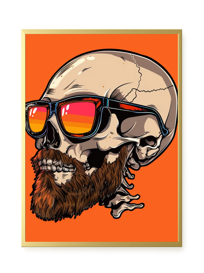 Sunglasses Skull Canvas Print