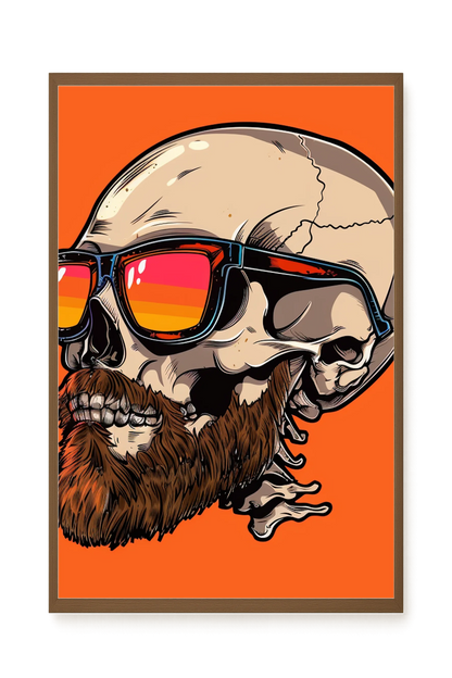 Sunglasses Skull Canvas Print
