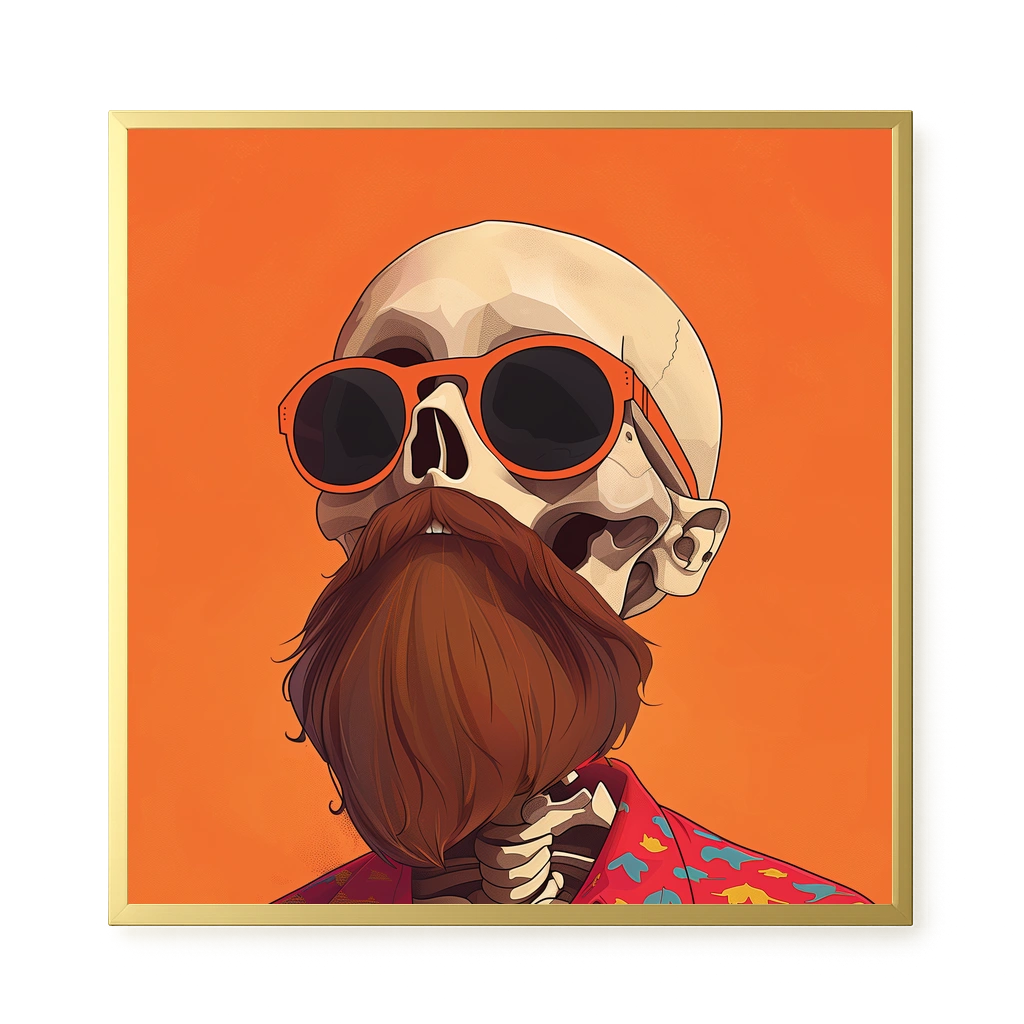 Artistic Skull Canvas Wall Art