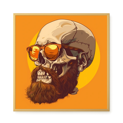 Bearded Skull with Sunglasses Canvas Print