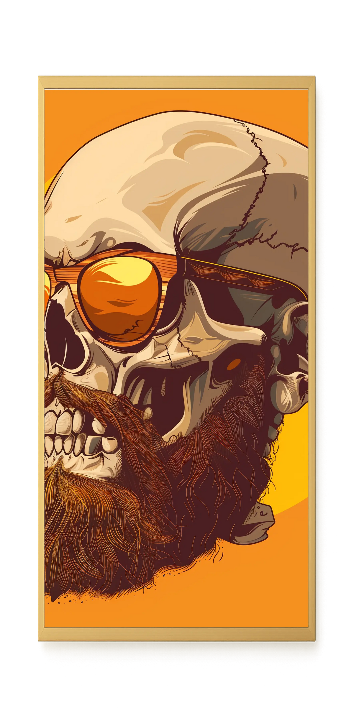 Bearded Skull with Sunglasses Canvas Print
