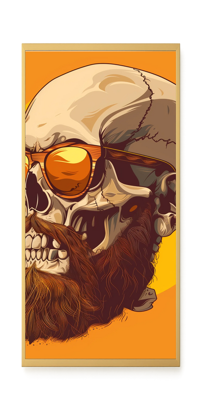 Bearded Skull with Sunglasses Canvas Print