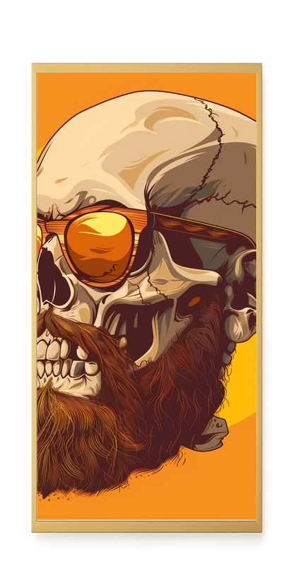 Bearded Skull with Sunglasses Canvas Print