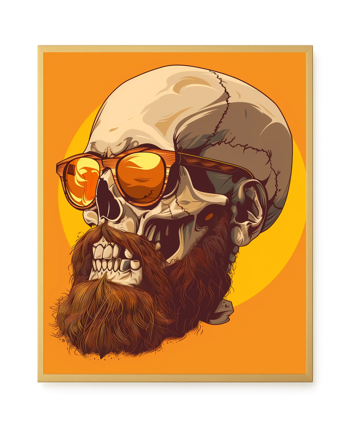 Bearded Skull with Sunglasses Canvas Print