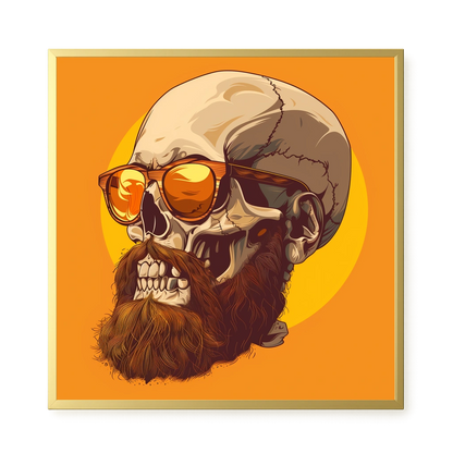 Bearded Skull with Sunglasses Canvas Print