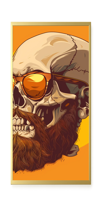 Bearded Skull with Sunglasses Canvas Print