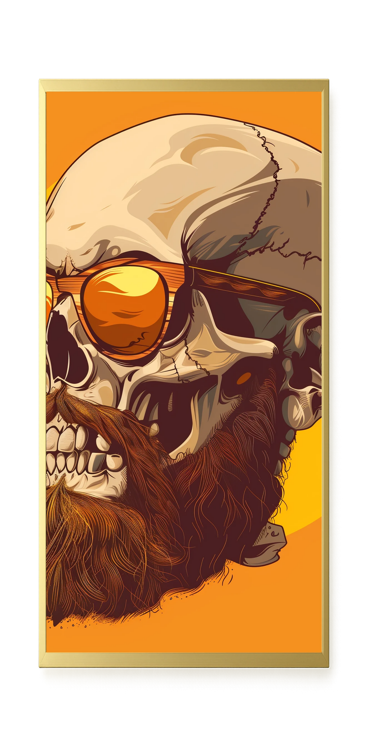 Bearded Skull with Sunglasses Canvas Print