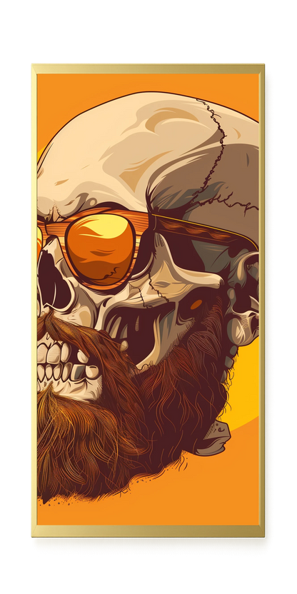 Bearded Skull with Sunglasses Canvas Print