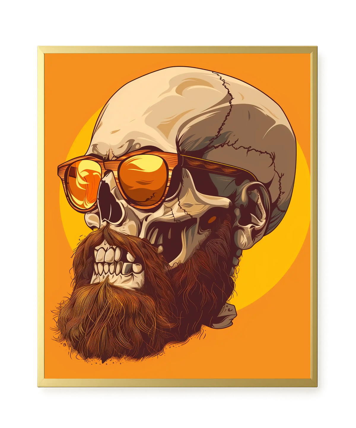 Bearded Skull with Sunglasses Canvas Print