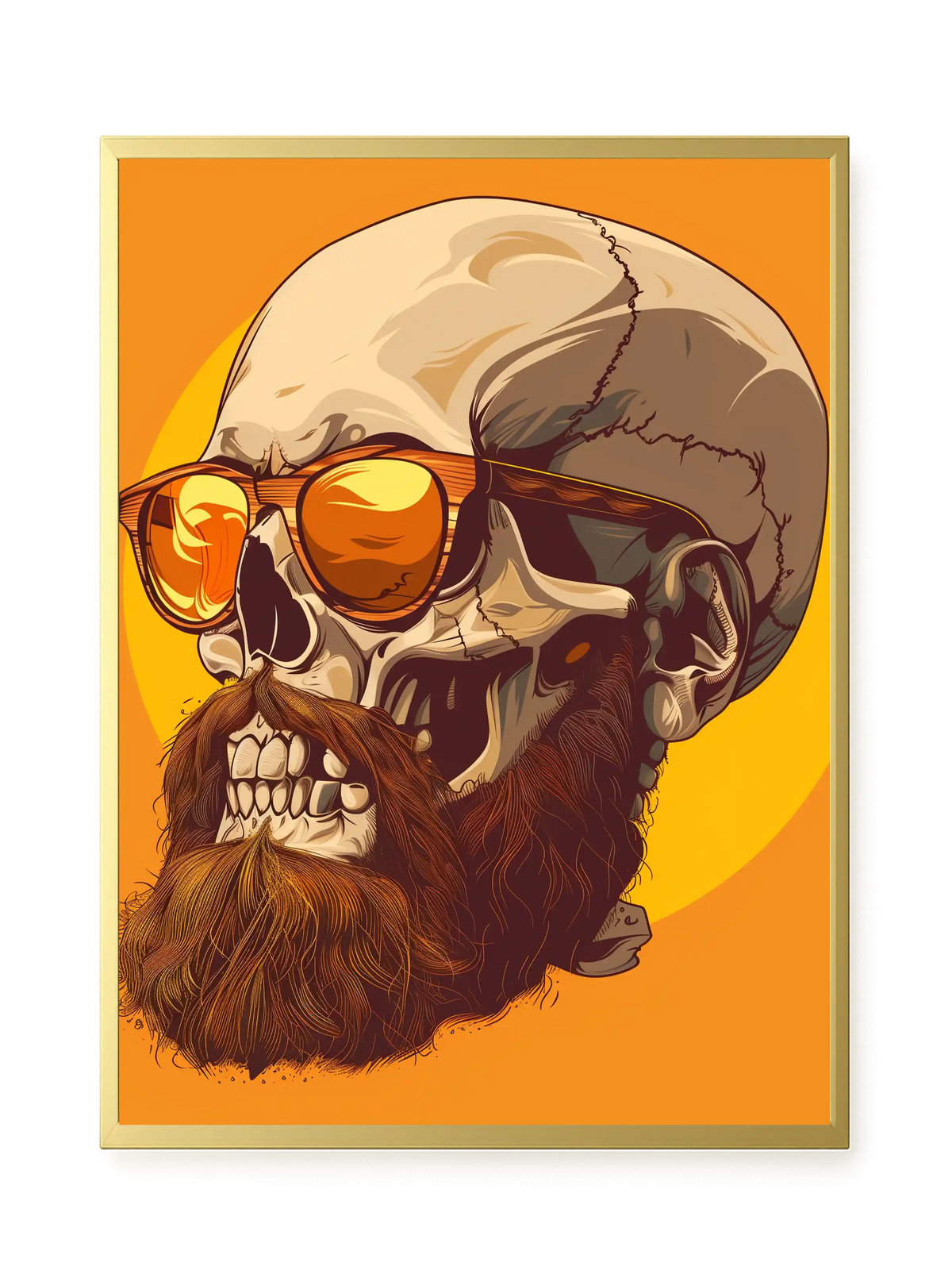 Bearded Skull with Sunglasses Canvas Print