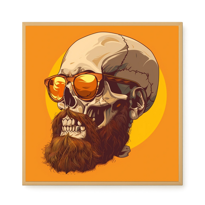 Bearded Skull with Sunglasses Canvas Print