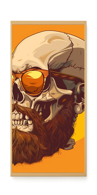 Bearded Skull with Sunglasses Canvas Print