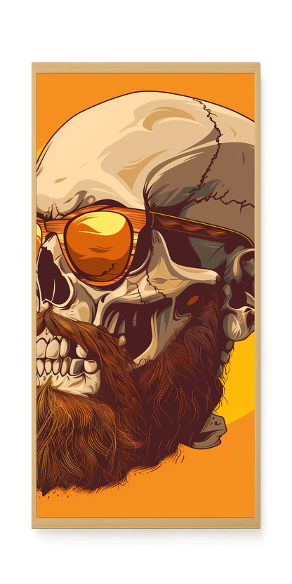 Bearded Skull with Sunglasses Canvas Print