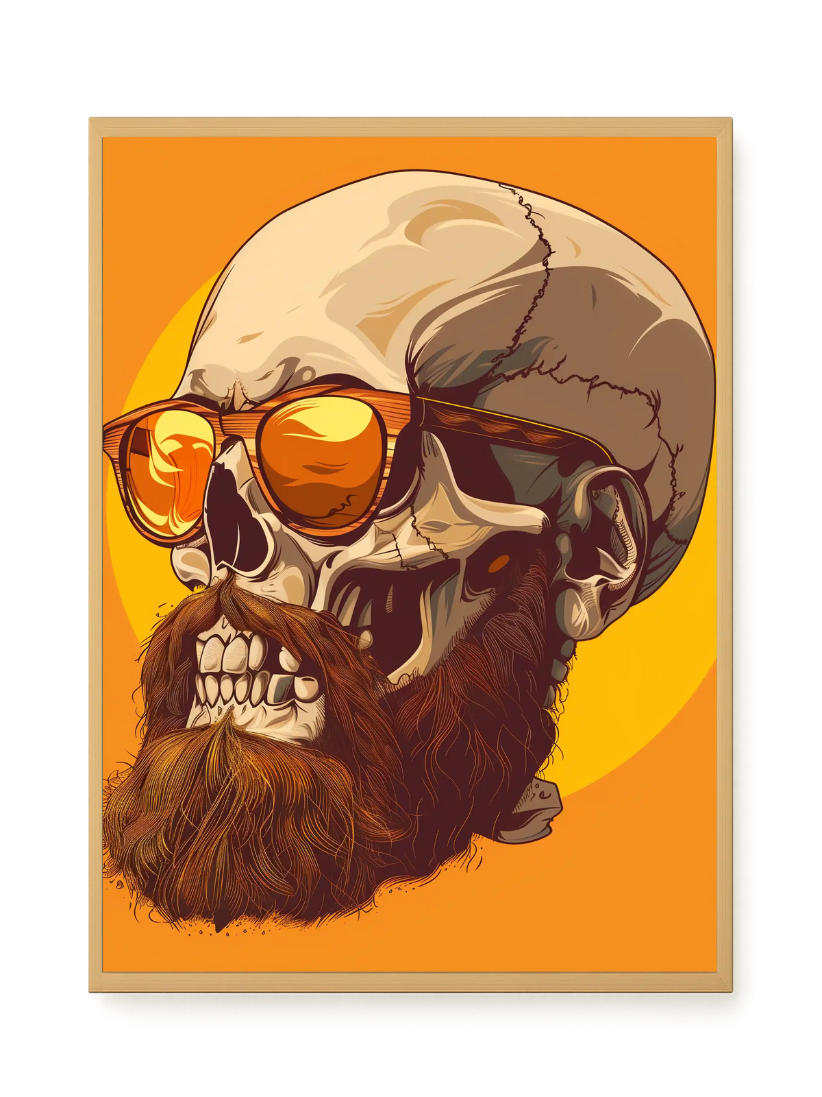 Bearded Skull with Sunglasses Canvas Print
