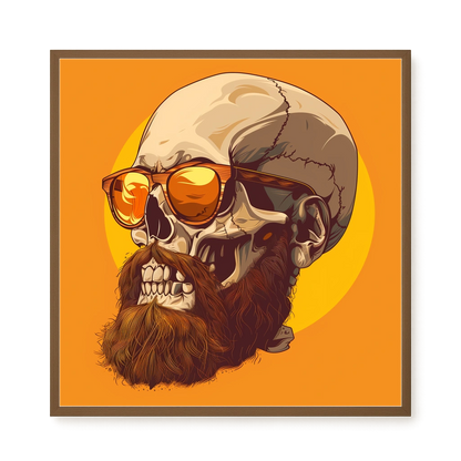 Bearded Skull with Sunglasses Canvas Print