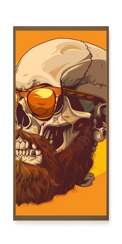 Bearded Skull with Sunglasses Canvas Print