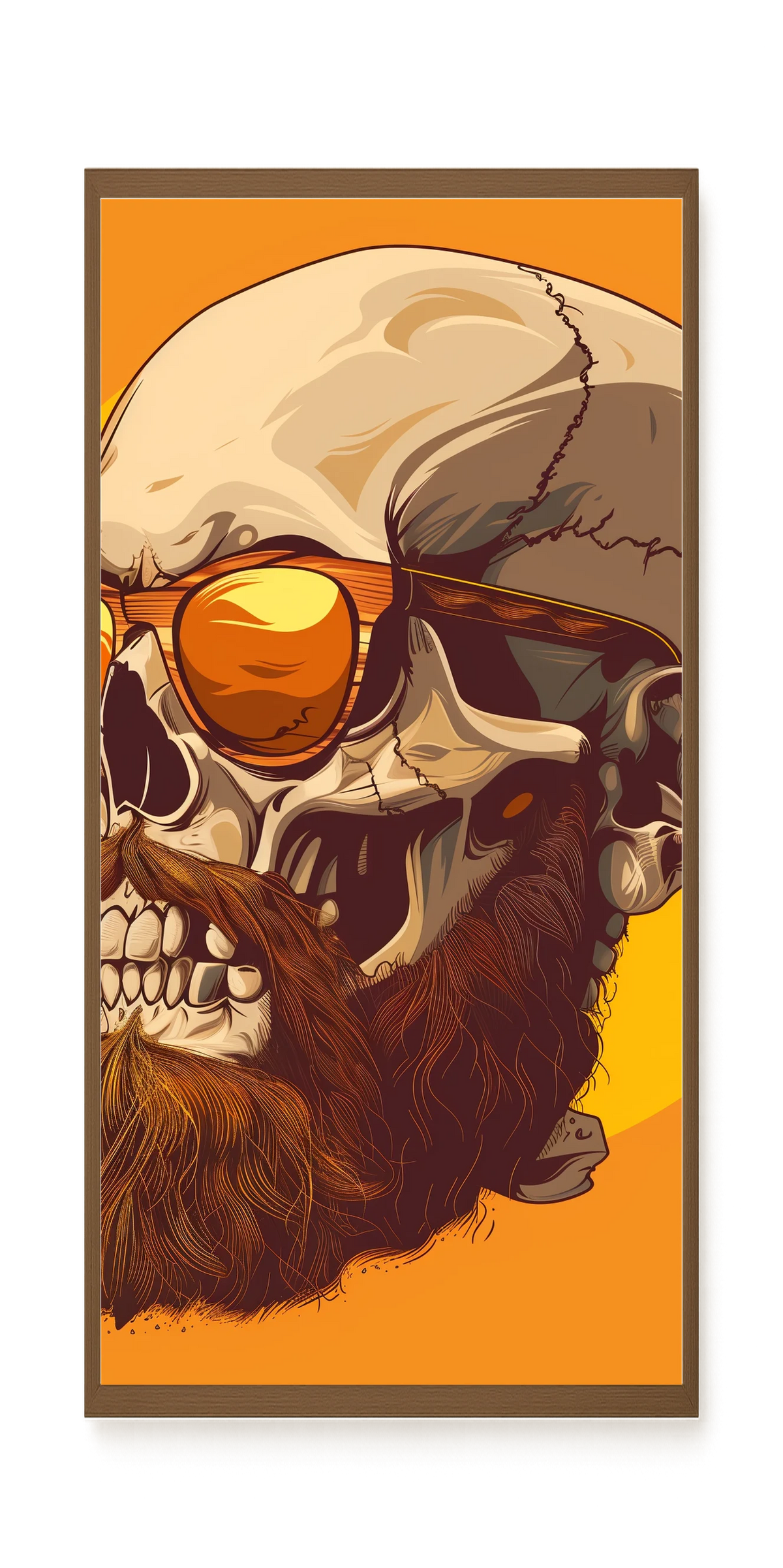 Bearded Skull with Sunglasses Canvas Print