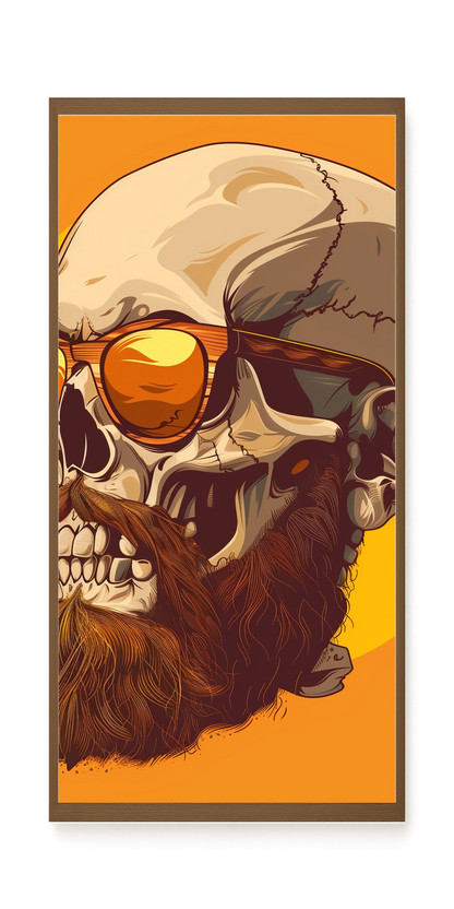 Bearded Skull with Sunglasses Canvas Print