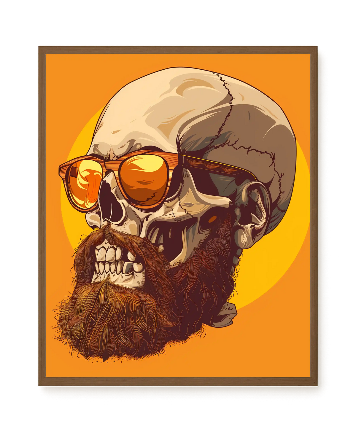 Bearded Skull with Sunglasses Canvas Print