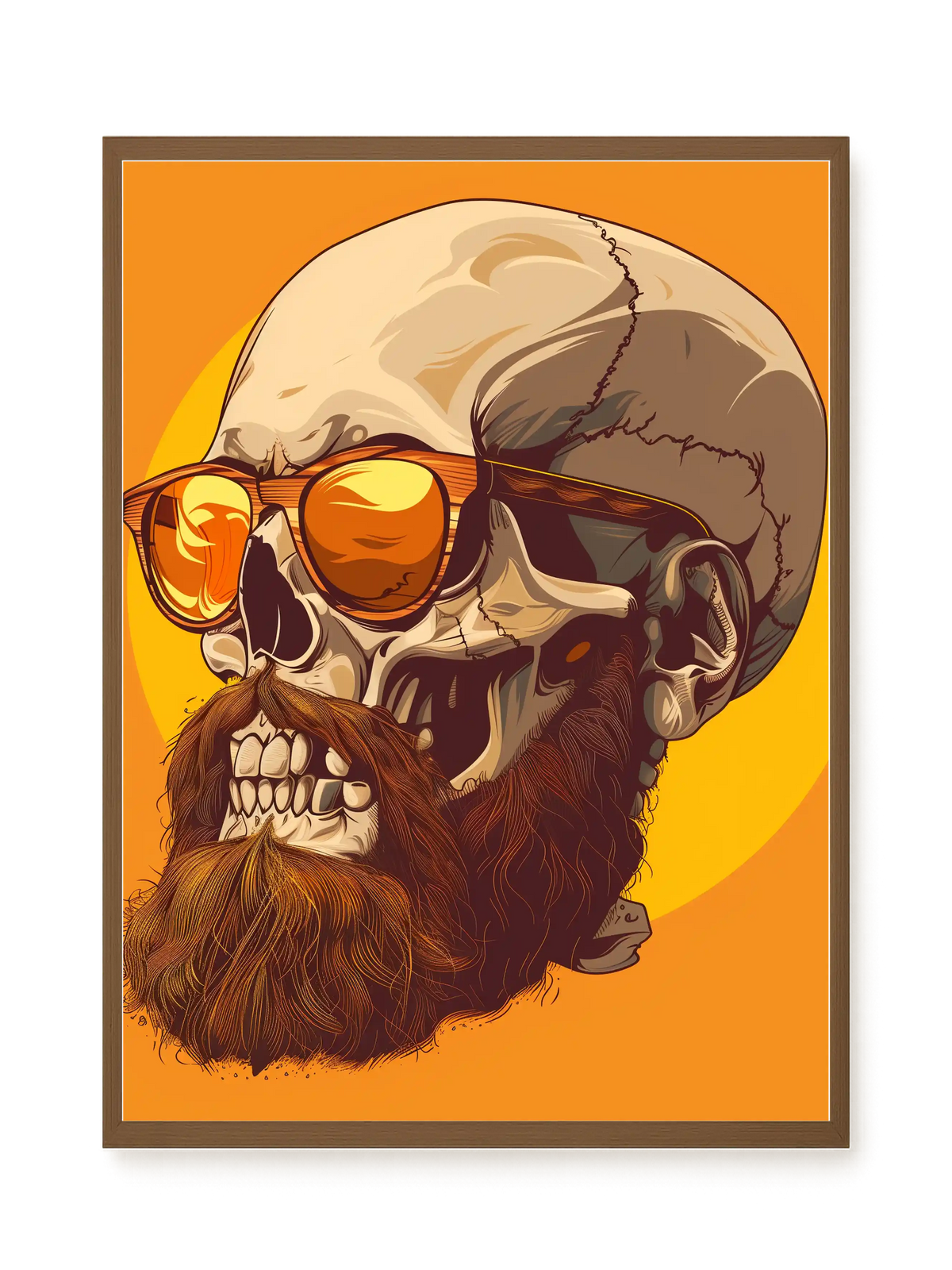 Bearded Skull with Sunglasses Canvas Print