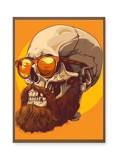 Bearded Skull with Sunglasses Canvas Print