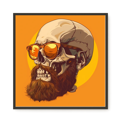Bearded Skull with Sunglasses Canvas Print