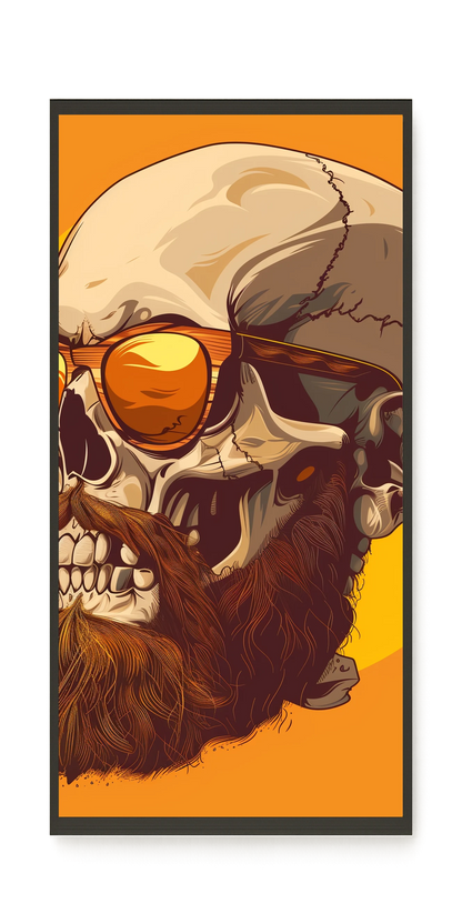 Bearded Skull with Sunglasses Canvas Print