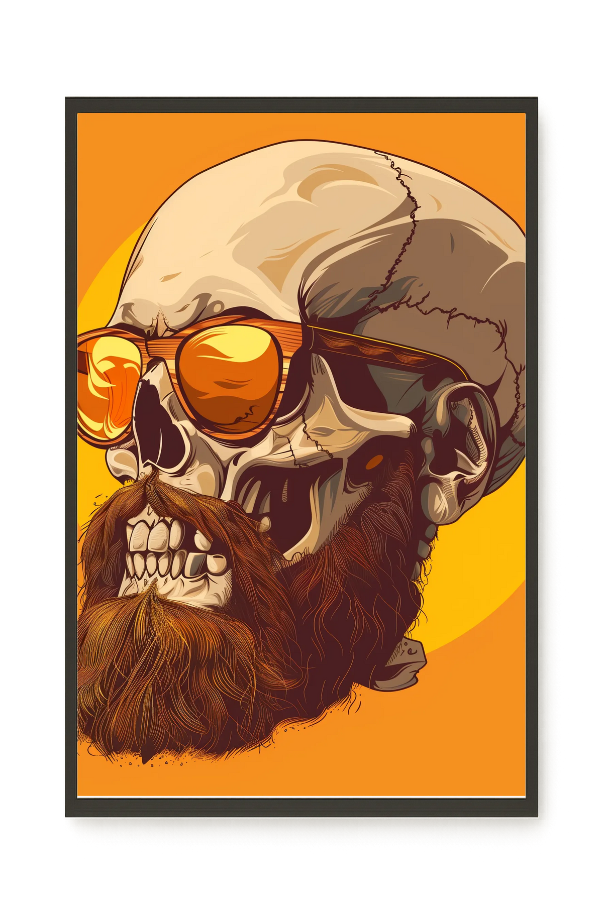 Bearded Skull with Sunglasses Canvas Print