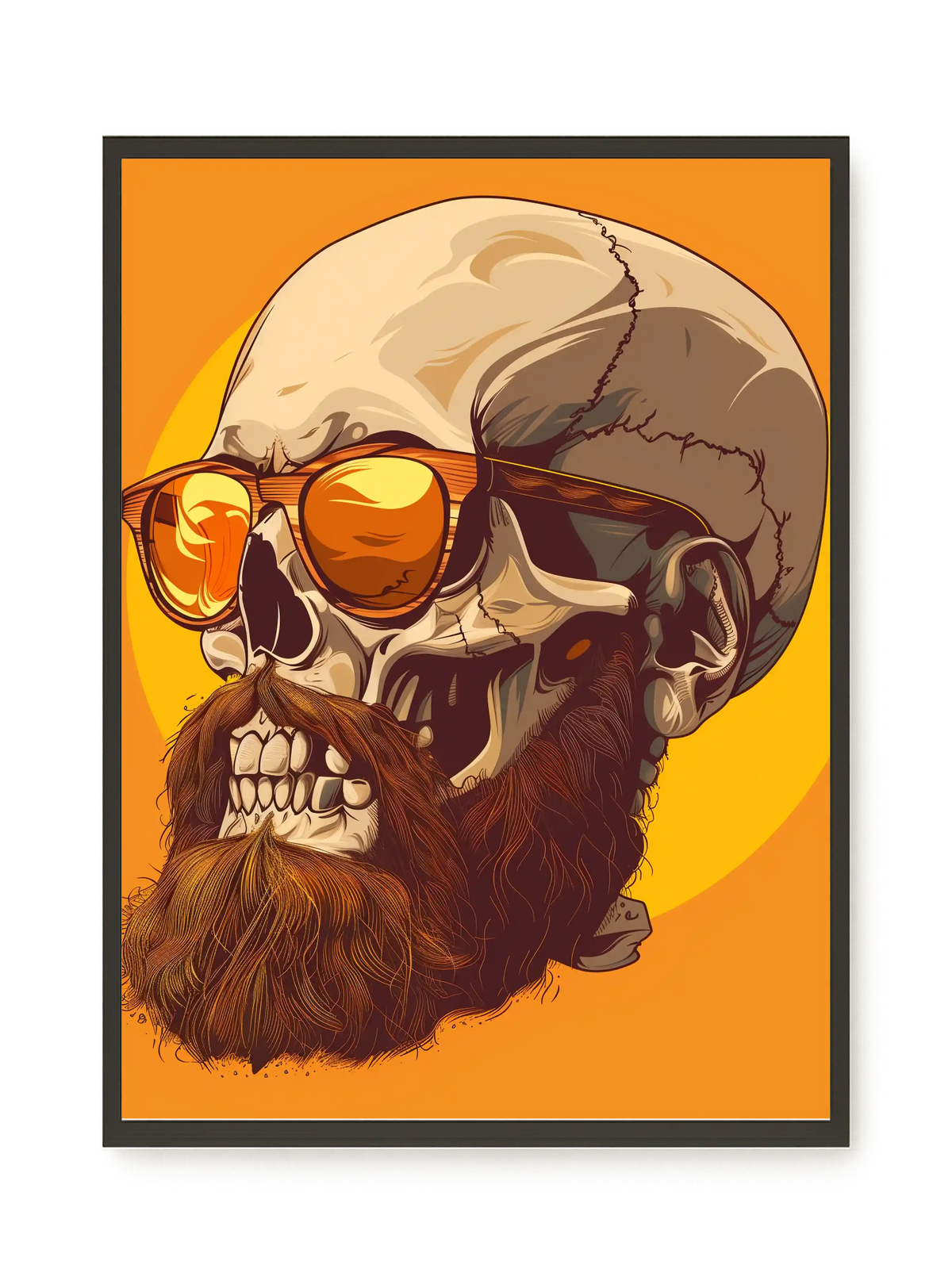 Bearded Skull with Sunglasses Canvas Print