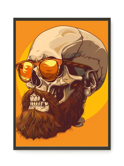 Bearded Skull with Sunglasses Canvas Print