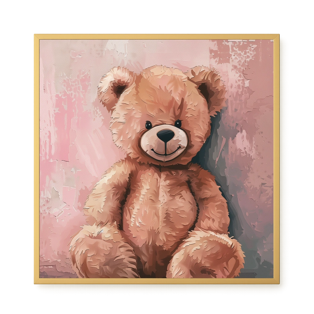Pink Teddy Bear Canvas Print