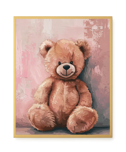 Pink Teddy Bear Canvas Print