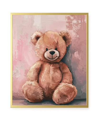 Pink Teddy Bear Canvas Print