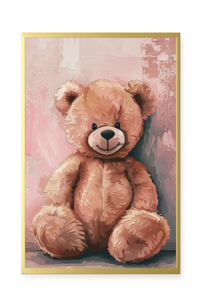Pink Teddy Bear Canvas Print