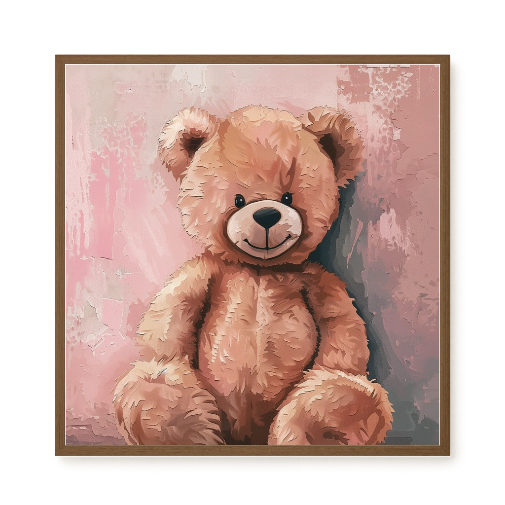 Pink Teddy Bear Canvas Print