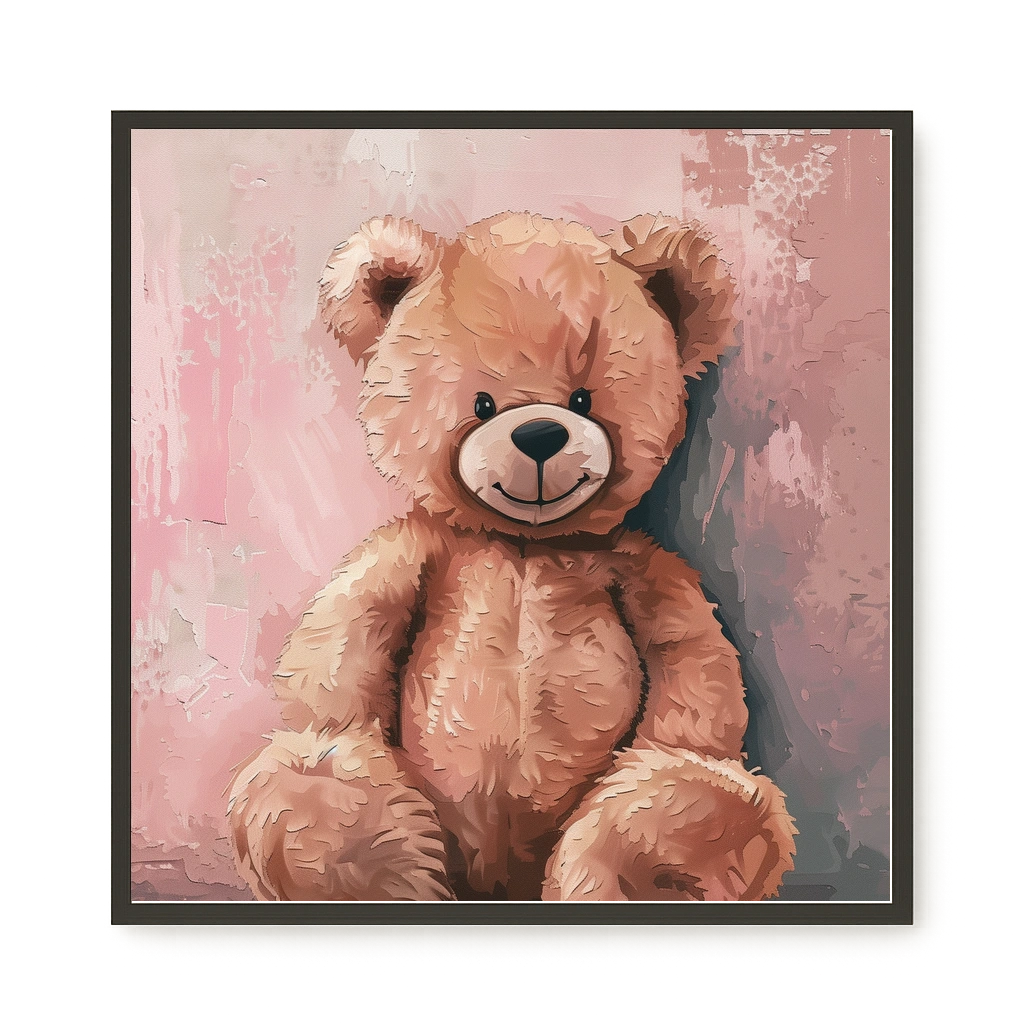 Pink Teddy Bear Canvas Print