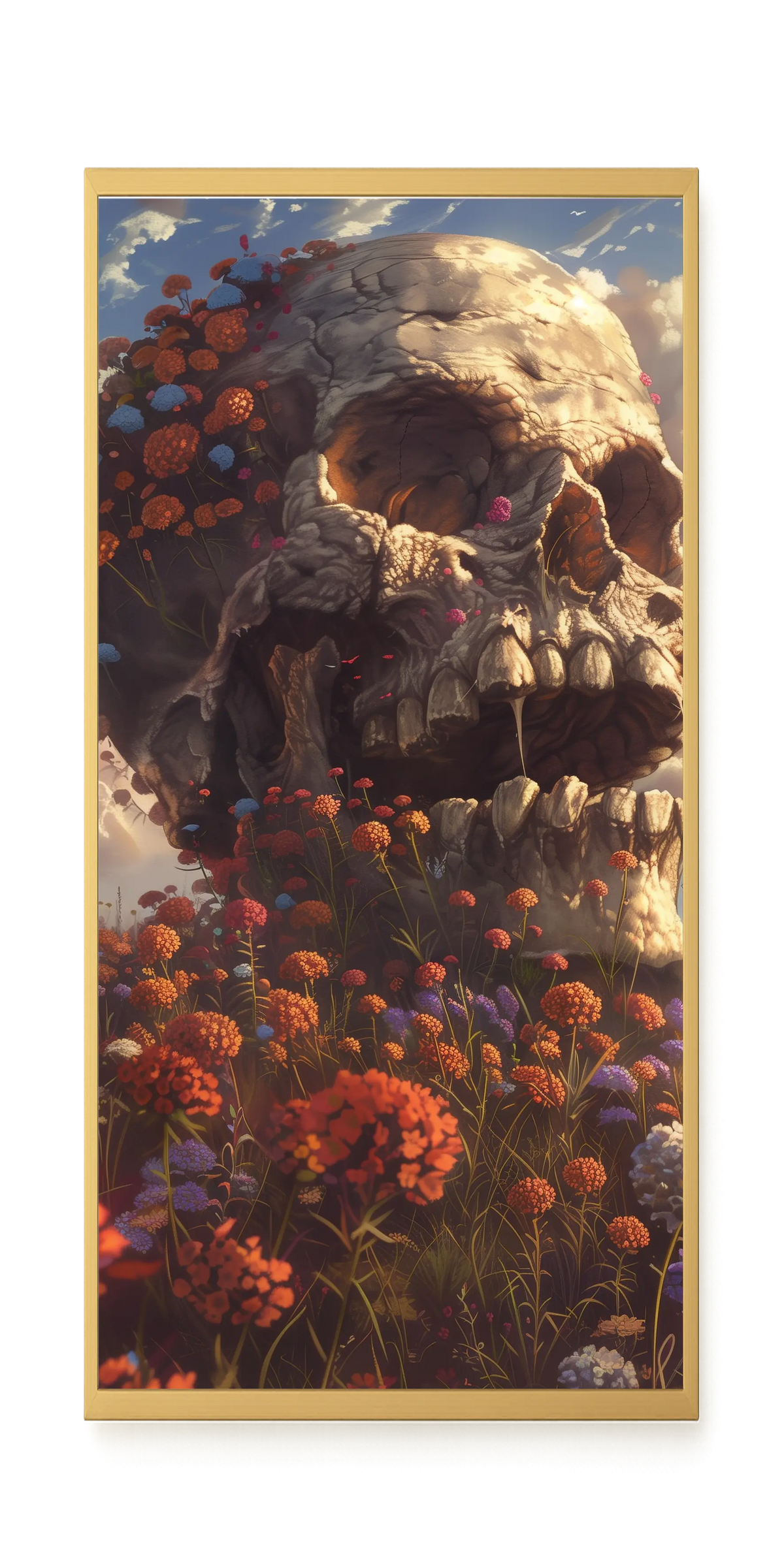 Floral Skull Canvas Print